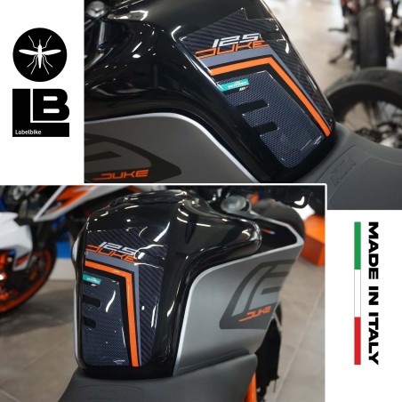 Adesivo 3D protezione Paraserbatoio compatibile con moto Ktm Duke 125 2017-2022