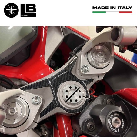 Adesivo 3D Protezione Piastra Forcella compatibile con Moto Ducati Supersport
