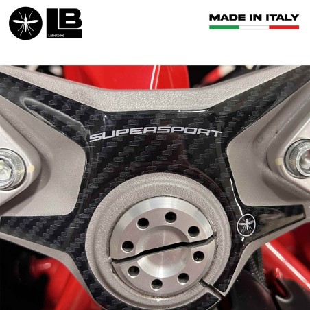Adesivo 3D Protezione Piastra Forcella compatibile con Moto Ducati Supersport