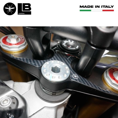 Adesivo 3D Protezione Piastra Forcella Moto compatibile con Aprilia Tuono V4