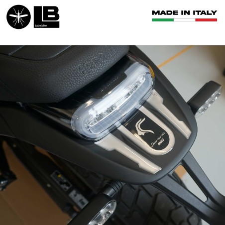 Adesivo 3D Protezione resinata codino moto compatibile con Benelli Leoncino 800