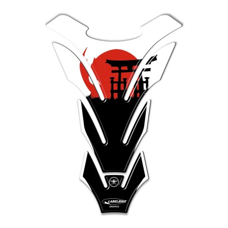 Adesivo 3D Paraserbatoio con grafica Giappone compatibile con serbatoio moto