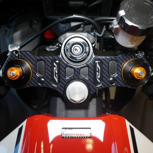 Adesivo 3D Protezione Piastra Forcella Sterzo compatibile con Yamaha R7 2021-22