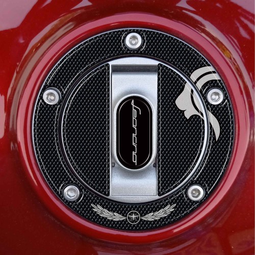Protection 3D adhésive pour bouchon de réservoir compatible avec Benelli Leoncino 500
