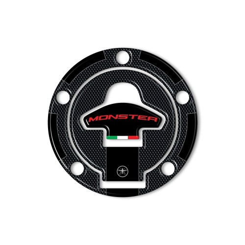 Protección adhesiva 3D del tapón del depósito con 5 orificios compatible con Ducati Monster 2