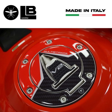 Adesivo 3D Protezione Tappo Serbatoio compatibile con Ducati Multistrada V2 2022