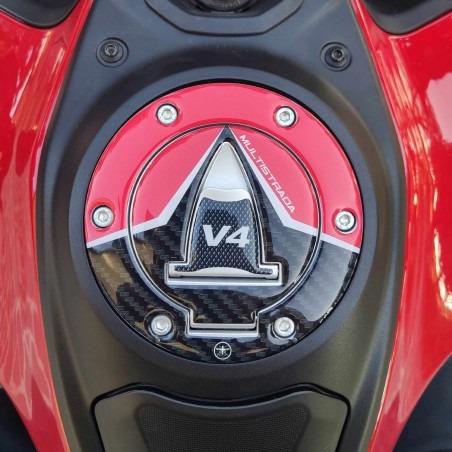 Adesivo 3D Protezione Tappo Serbatoio compatibile con Ducati Multistrada V4 2021