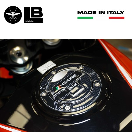 Adesivo 3D Protezione tappo serbatoio compatibile con Moto Morini X-CAPE 2022