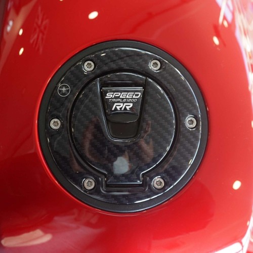 Adesivo 3D Protezione tappo serbatoio compatibile con Triumph Speed Triple 1200 RR