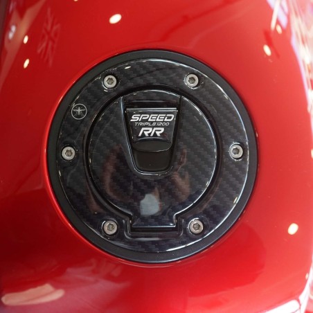 Adesivo 3D Protezione tappo serbatoio compatibile con Triumph Speed Triple 1200 RR