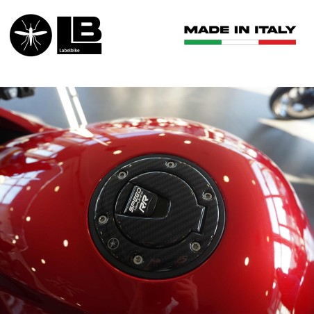 Adesivo 3D Protezione tappo serbatoio compatibile con Triumph Speed Triple 1200 RR