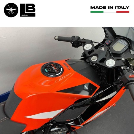 Adesivo 3D Protezione Tappo Serbatoio moto compatibile con KTM RC 125 2015-2021