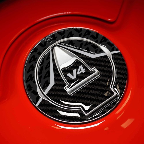 Adesivo 3D Tappo Serbatoio compatibile con moto Ducati Streetfighter V4 2020-21