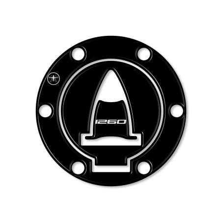 ADESIVO gel 3D per Tappo Serbatoio MOTO compatibile DUCATI MULTISTRADA 1260 nero 
