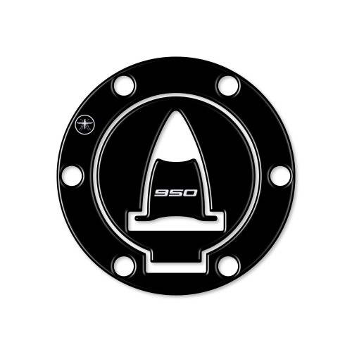 PEGATINA de gel 3D para TAPA DEPÓSITO DE MOTO compatible con DUCATI MULTISTRADA 950 negro