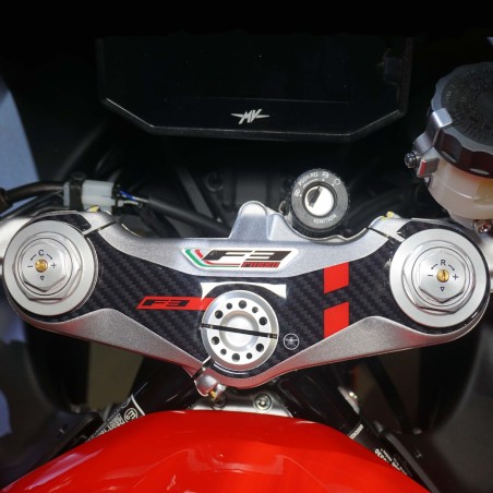 Adesivo gel 3D Piastra forcella sterzo compatibile con moto Mv Agusta F3 2021
