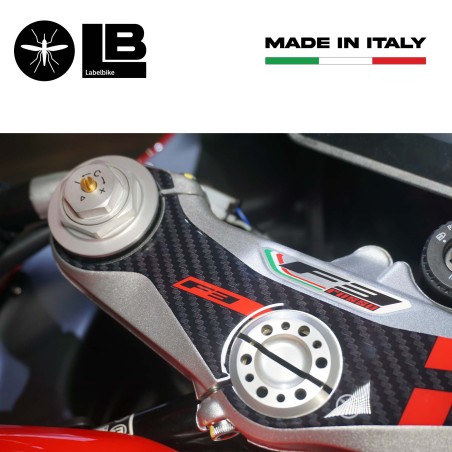 Adesivo gel 3D Piastra forcella sterzo compatibile con moto Mv Agusta F3 2021