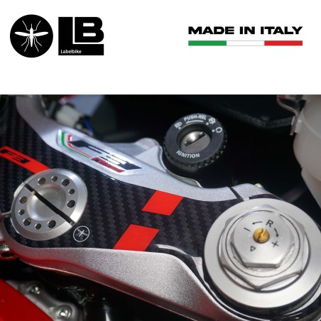 Adesivo gel 3D Piastra forcella sterzo compatibile con moto Mv Agusta F3 2021