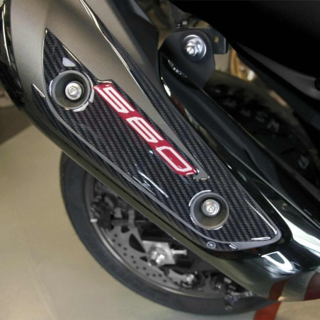 Adesivo gel 3D protezione carter marmitta compatibile Yamaha Tmax 560 2020-22