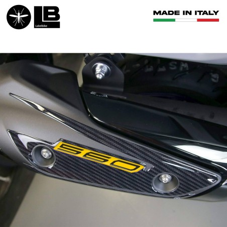 Adesivo gel 3D protezione carter marmitta compatibile Yamaha Tmax 560 2020-22