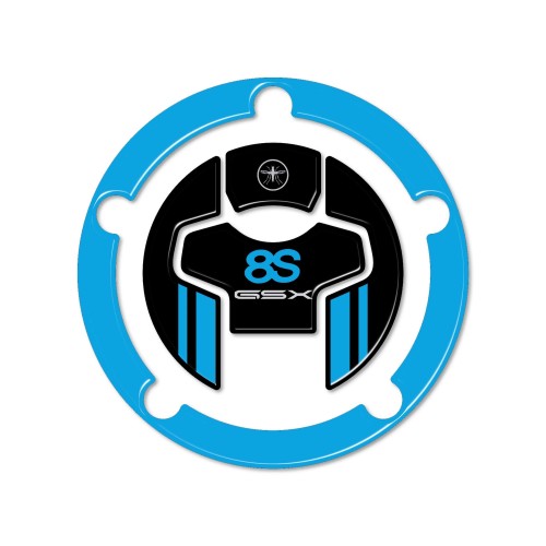 Gel adhésif 3D Protection du bouchon de réservoir moto compatible avec Suzuki GSX-8S 2
