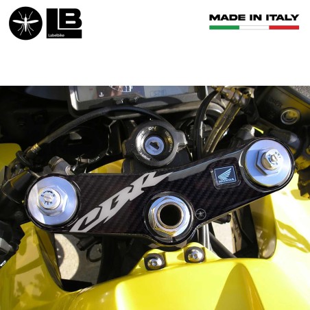 Adesivo Honda Protezione piastra sterzo forcella moto Cbr600rr Logo Honda Bianco