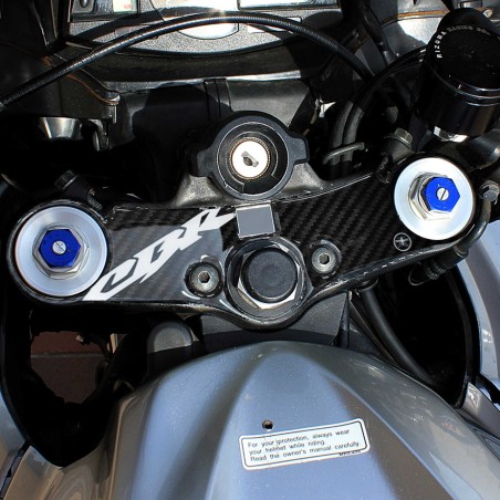 Adesivo Honda protezione piastra sterzo forcella moto cbr600rr 2007-12 bianco