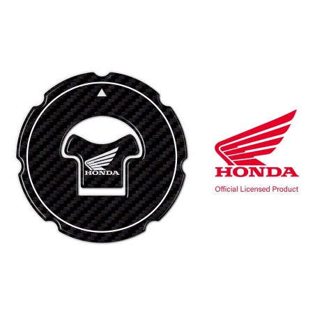 Adesivo Honda Protezione tappo serbatoio moto senza fori - Logo Honda Bianco