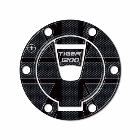Adesivo 3D Protezione tappo serbatoio moto compatibile con Triumph Tiger 1200
