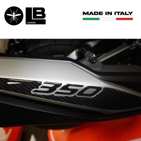 Adesivo in resina 3D Protezione Marmitta compatibile con Honda Forza 350 2022-23
