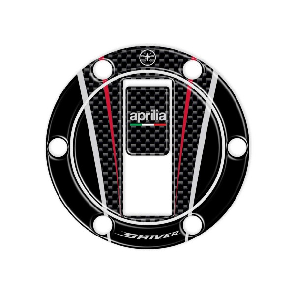 Adesivo in resina 3D protezione tappo serbatoio moto compatibile Aprilia Shiver