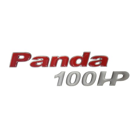 Adesivo in resina gel 3D scritta Panda 100 hp emblema auto compatibile con Fiat
