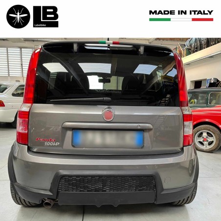 Adesivo in resina gel 3D scritta Panda 100 hp emblema auto compatibile con Fiat
