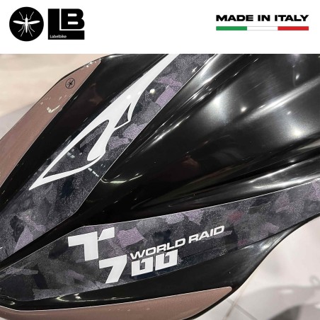 Adesivo Parafango alto moto compatibile con Yamaha Tenere 700 World Raid - Nero