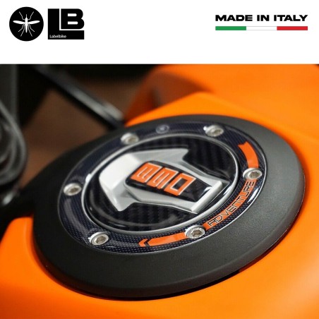 Adesivo protezione Tappo moto in resina gel 3D compatibile con KTM 890 Adventure