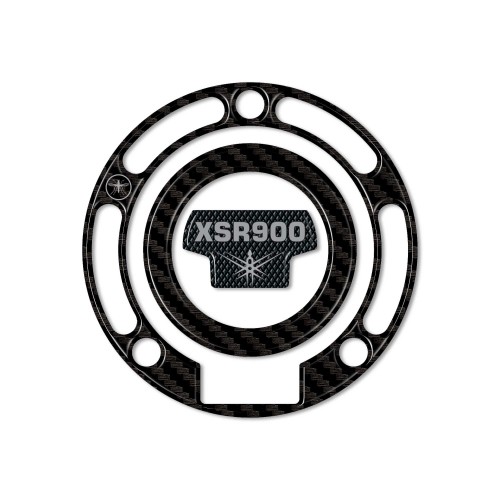 Klebeharz 3D Tankdeckelschutz kompatibel mit Yamaha XSR900 schwarz 2