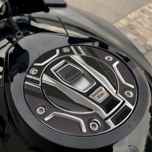 Adesivo resinato 3D Protezione Tappo Keyless compatibile con Bmw Triple Black