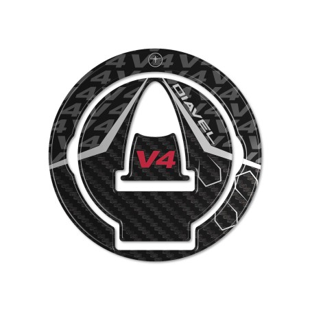 Adesivo resinato 3D Tappo Serbatoio moto compatibile con Ducati Diavel v4 2023