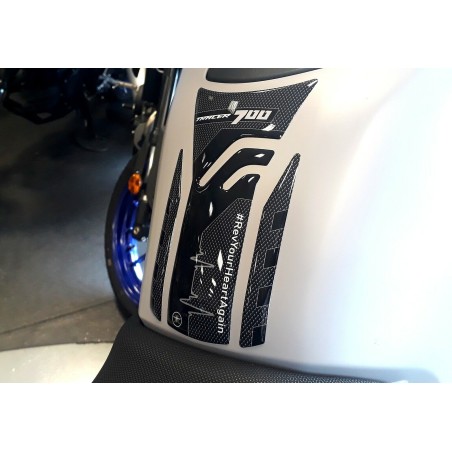 Adhesivo para depósito de moto de resina gel 3D compatible con Yamaha Tracer 700 de 2020 