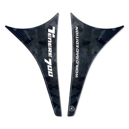 Due Adesivi 3D Paraserbatoio moto compatibili con Yamaha Tenere 700 World Raid