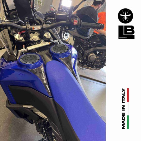 Due Adesivi 3D Paraserbatoio moto compatibili con Yamaha Tenere 700 World Raid