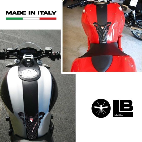 EXCLUSIVAS PEGATINAS DE RESINA DE CARBONO 3D PROTECTOR DE DEPÓSITO para MOTO DUCATI MONSTER 696