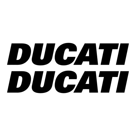 Kit 2 Adesivi Per Serbatoio Moto Scritta Ducati Adesivo Nero Stickers Racing
