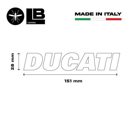 Kit 2 Adesivi Per Serbatoio Moto Scritta Ducati Adesivo Nero Stickers Racing