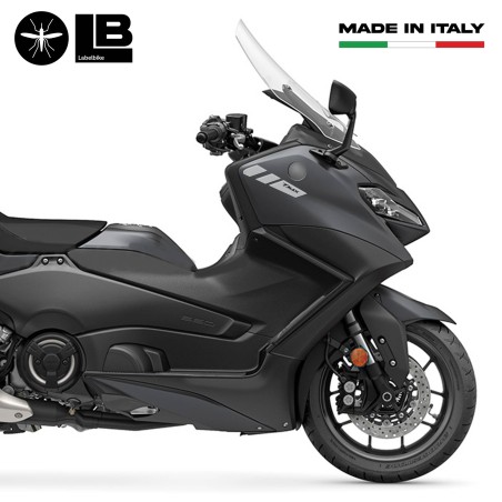Kit de pegatinas 3D plateadas para protección de scooter compatible con Yamaha Tmax 560 2022
