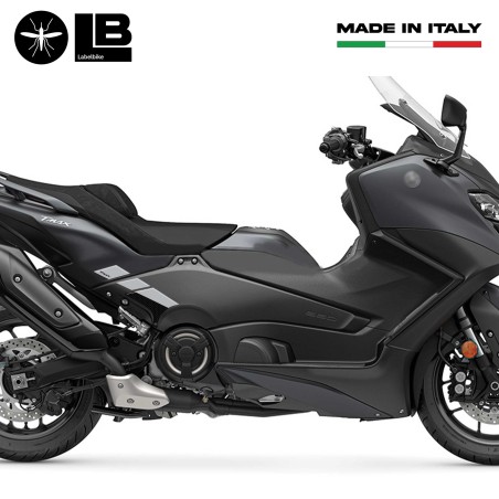 Kit de pegatinas 3D plateadas para protección de scooter compatible con Yamaha Tmax 560 2022