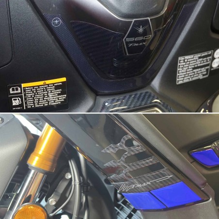 Blaues 3D-Aufkleberset zum Schutz Ihres Rollers, kompatibel mit Yamaha Tmax 560 2022–2023