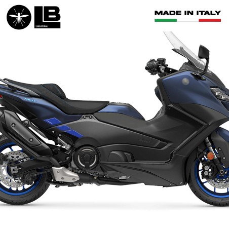 Blaues 3D-Aufkleberset zum Schutz Ihres Rollers, kompatibel mit Yamaha Tmax 560 2022–2023