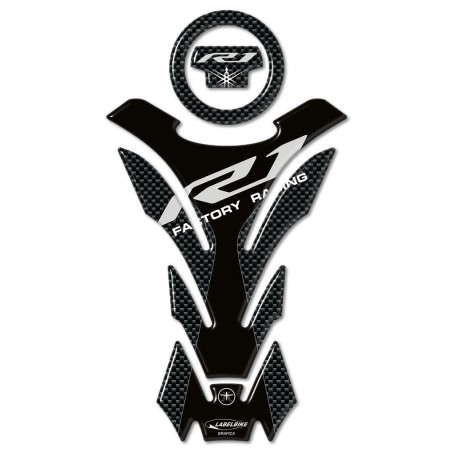 kit ADESIVI 3D CARBONIO PROTEZIONI SERBATOIO compatibili per MOTO YAMAHA R1 R 1