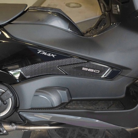 Schwarzes 3D-Aufkleberset zum Schutz Ihres Rollers, kompatibel mit Yamaha Tmax 560 2022–2023